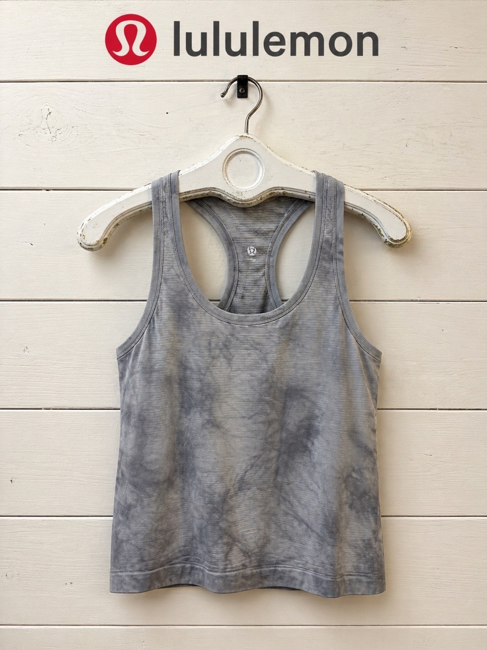 LULULEMON Grey Tie-Dye Racerback Tank Top Size S (Estimated)